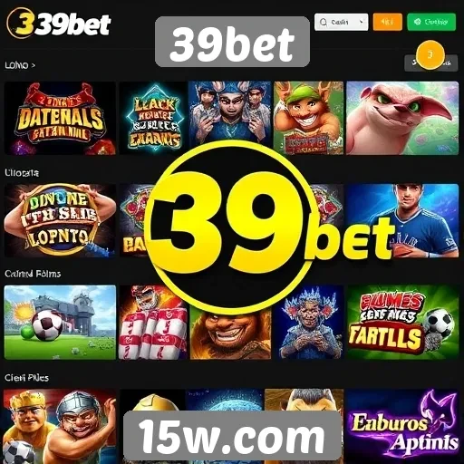 Variedade de jogos disponíveis na 39bet